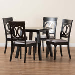 Load image into Gallery viewer, Baxton Studio Charlottle Modern Grey Fabric And Dark Brown Finished Wood 5-Piece Dining Set
