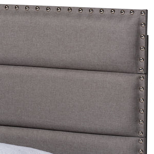 Baxton Studio Ansa Modern And Contemporary Grey Fabric Upholstered Twin Size Bed