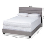 Load image into Gallery viewer, Baxton Studio Ansa Modern And Contemporary Grey Fabric Upholstered Full Size Bed
