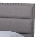 Load image into Gallery viewer, Baxton Studio Ansa Modern And Contemporary Grey Fabric Upholstered Full Size Bed
