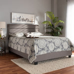 Load image into Gallery viewer, Baxton Studio Ansa Modern And Contemporary Grey Fabric Upholstered Full Size Bed
