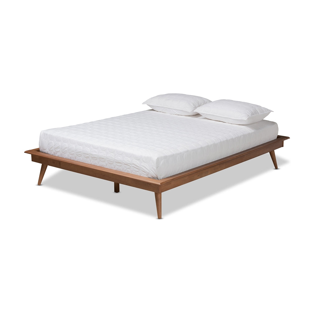 Baxton Studio Karine Mid-Century Modern Finished Wood Platform Bed Frame