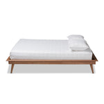 Load image into Gallery viewer, Baxton Studio Karine Mid-Century Modern Walnut Brown Finished Wood Full Size Platform Bed Frame
