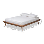 Load image into Gallery viewer, Baxton Studio Karine Mid-Century Modern Walnut Brown Finished Wood Full Size Platform Bed Frame
