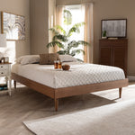 Load image into Gallery viewer, Baxton Studio Rina Mid-Century Modern Ash Wanut Finished Full Size Wood Bed Frame
