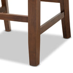 Load image into Gallery viewer, BAXTON STUDIO LENOIR MODERN AND CONTEMPORARY GREY FABRIC UPHOLSTERED WALNUT BROWN FINISHED 5-PIECE WOOD PUB SET
