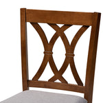 Load image into Gallery viewer, Baxton Studio Reneau Modern And Contemporary Grey Fabric Upholstered Walnut Brown Finished 5-Piece Wood Pub Set
