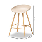 Load image into Gallery viewer, Baxton Studio Mairi Modern And Contemporary Beige Plastic And Wood Finished 2-Piece Counter Stool Set
