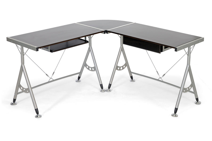 Baxton Studio Elburn L-Shaped Modern Computer Desk