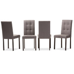 Load image into Gallery viewer, BAXTON STUDIO ANDREW MODERN AND CONTEMPORARY GREY FABRIC UPHOLSTERED GRID-TUFTING DINING CHAIR
