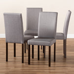 Load image into Gallery viewer, Baxton Studio Andrew Contemporary Espresso Wood Grey Fabric Dining Chair (Set Of 4)
