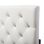 Load image into Gallery viewer, Baxton Studio Viviana Modern And Contemporary White Faux Leather Upholstered Button-Tufted Full Size Headboard
