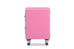 Load image into Gallery viewer, Baxton Studio Stella Crystal Tufted Pink Leather Modern Nightstand
