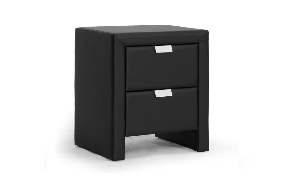 Baxton Studio Frey Upholstered Modern Nightstand