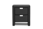 Load image into Gallery viewer, Baxton Studio Frey Black Upholstered Modern Nightstand
