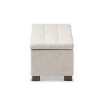 Load image into Gallery viewer, Baxton Studio Roanoke Modern and Contemporary Fabric Upholstered Grid-Tufting Storage Ottoman Bench
