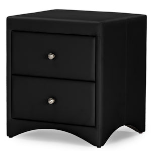 Baxton Studio Dorian Faux Leather Upholstered Modern Nightstand