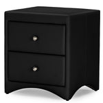 Load image into Gallery viewer, BAXTON STUDIO DORIAN BLACK FAUX LEATHER UPHOLSTERED MODERN NIGHTSTAND
