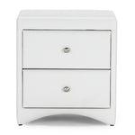 Load image into Gallery viewer, Baxton Studio Dorian White Faux Leather Upholstered Modern Nightstand
