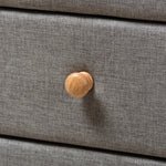 Load image into Gallery viewer, Baxton Studio Jonesy Mid-Century Grey Fabric Upholstered 2-Drawer Nightstand
