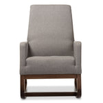 Load image into Gallery viewer, Baxton Studio Yashiya Mid-Century Retro Modern Grey Fabric Upholstered Rocking Chair
