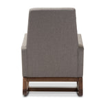 Load image into Gallery viewer, Baxton Studio Yashiya Mid-Century Retro Modern Grey Fabric Upholstered Rocking Chair
