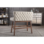 Load image into Gallery viewer, Baxton Studio Gradisca Modern And Contemporary Light Beige Fabric Button-Tufted Upholstered Bar Bench Banquette
