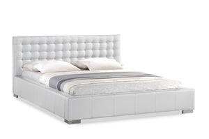 Baxton Studio Madison Modern Bed with Upholstered Headboard - King Size, Queen Size