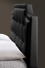 Load image into Gallery viewer, Baxton Studio Carlotta Black Modern Bed With Upholstered Headboard - King Size
