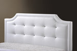 Load image into Gallery viewer, BAXTON STUDIO CARLOTTA WHITE MODERN BED WITH UPHOLSTERED HEADBOARD - FULL SIZE
