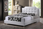 Load image into Gallery viewer, Baxton Studio Carlotta White Modern Bed With Upholstered Headboard - King Size
