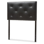 Load image into Gallery viewer, Baxton Studio Baltimore Modern And Contemporary Black Faux Leather Upholstered Twin Size Headboard
