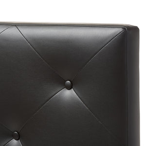 Baxton Studio Baltimore Modern And Contemporary Black Faux Leather Upholstered Twin Size Headboard