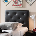 Load image into Gallery viewer, Baxton Studio Baltimore Modern And Contemporary Black Faux Leather Upholstered Twin Size Headboard
