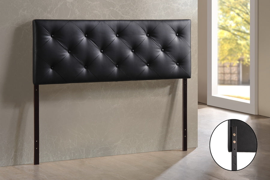 Baxton Studio Bedford Black Full Sized Headboard