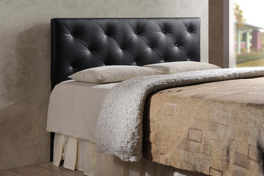 Baxton Studio Bedford Black Queen Sized Headboard