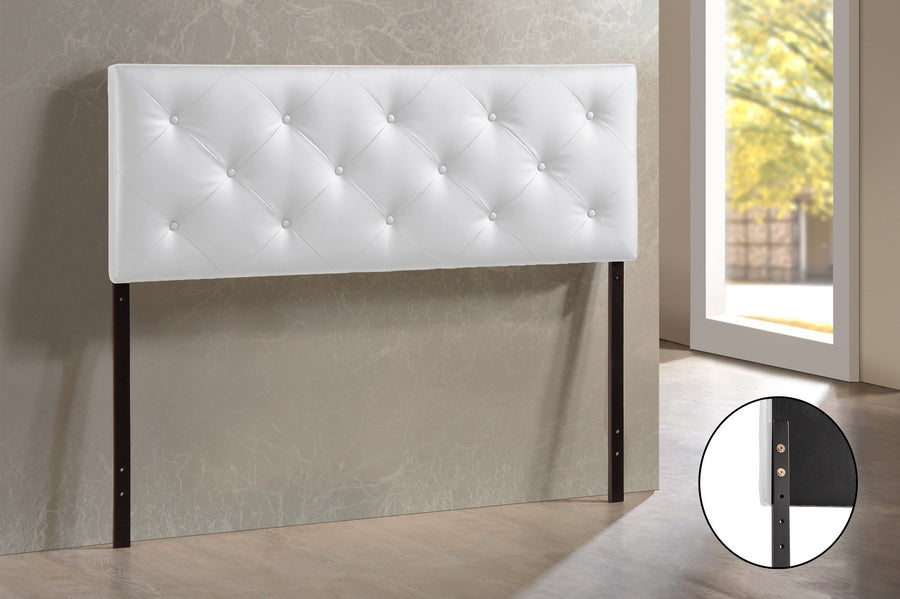 Baxton Studio Bedford White Full Sized Headboard