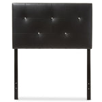 Load image into Gallery viewer, BAXTON STUDIO KIRCHEM MODERN AND CONTEMPORARY BLACK FAUX LEATHER UPHOLSTERED TWIN SIZE HEADBOARD
