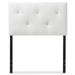 Load image into Gallery viewer, BAXTON STUDIO KIRCHEM MODERN AND CONTEMPORARY WHITE FAUX LEATHER UPHOLSTERED TWIN SIZE HEADBOARD
