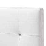 Load image into Gallery viewer, Baxton Studio Kirchem Modern And Contemporary White Faux Leather Upholstered Twin Size Headboard
