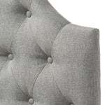 Load image into Gallery viewer, Baxton Studio Morris Modern And Contemporary Grey Fabric Upholstered Button-Tufted Scalloped Twin Size Headboard
