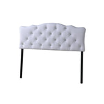 Load image into Gallery viewer, BAXTON STUDIO RITA MODERN AND CONTEMPORARY FULL SIZE WHITE FAUX LEATHER UPHOLSTERED BUTTON-TUFTED SCALLOPED HEADBOARD
