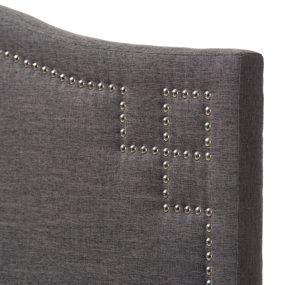 Baxton Studio Aubrey Modern And Contemporary Dark Grey Fabric Upholstered Full Size Headboard