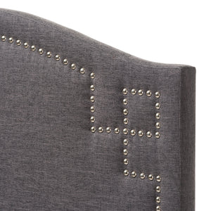 Baxton Studio Aubrey Modern And Contemporary Dark Grey Fabric Upholstered Twin Size Headboard