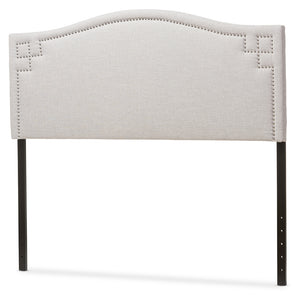 Baxton Studio Aubrey Modern And Contemporary Greyish Beige Fabric Upholstered Queen Size Headboard