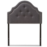 Load image into Gallery viewer, BAXTON STUDIO CORA MODERN AND CONTEMPORARY DARK GREY FABRIC UPHOLSTERED TWIN SIZE HEADBOARD
