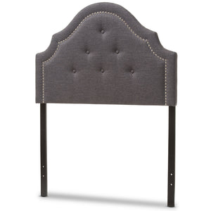 Baxton Studio Cora Modern And Contemporary Dark Grey Fabric Upholstered Twin Size Headboard