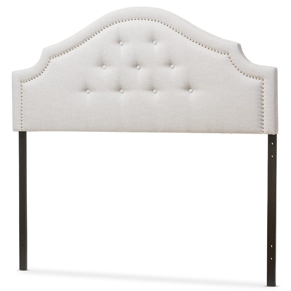 Baxton Studio Cora Modern And Contemporary Greyish Beige Fabric Upholstered Full Size Headboard