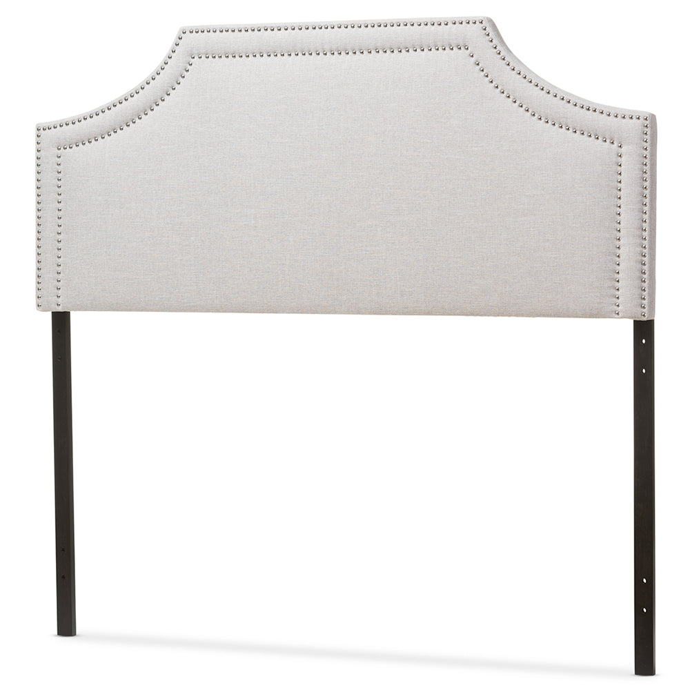 Baxton Studio Avignon Modern And Contemporary Greyish Beige Fabric Upholstered Full Size Headboard