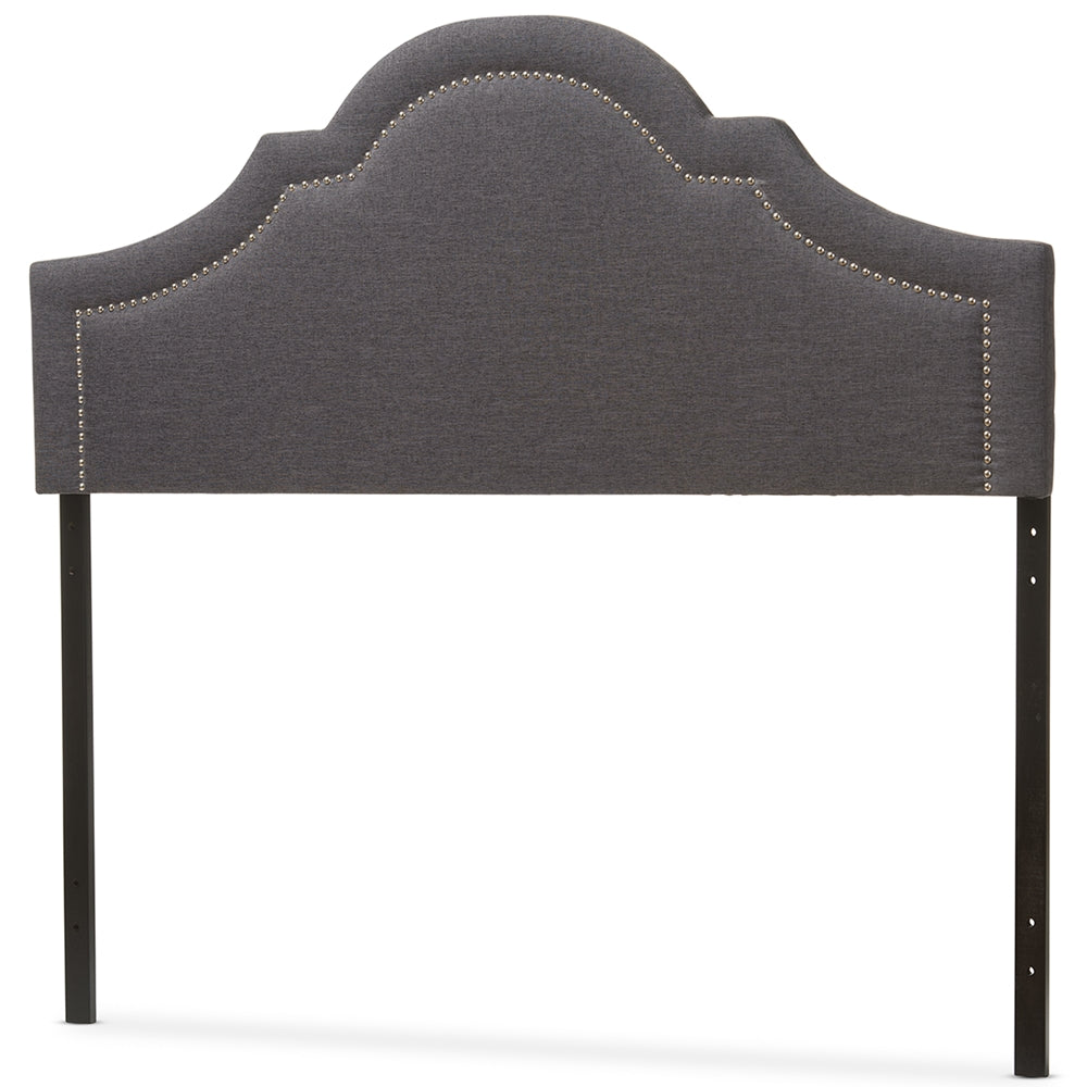 Baxton Studio Rita Modern And Contemporary Dark Grey Fabric Upholstered Full Size Headboard